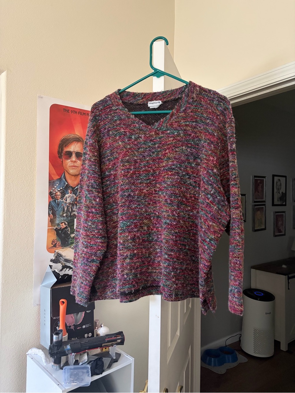 BonWorth Multicolor Heathered V-Neck Sweater